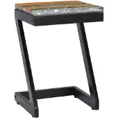 vidaXL Table basse 30 x 30 x 50 cm bois massif teck et polyrésine