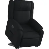 vidaXL Fauteuil relax avec releveur Noir Similicuir