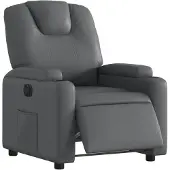vidaXL Fauteuil relax électrique gris similicuir