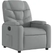 vidaXL Fauteuil relax électrique gris clair Tissu