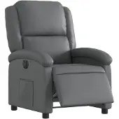 vidaXL Fauteuil relax électrique gris similicuir