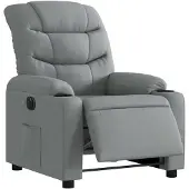 vidaXL Fauteuil relax électrique gris clair Tissu
