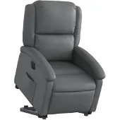 vidaXL Fauteuil relax releveur électrique gris similicuir