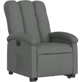 vidaXL Fauteuil relax avec releveur électrique Tissu gris foncé
