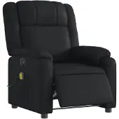 vidaXL Fauteuil de massage électrique noir similicuir