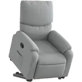 vidaXL Fauteuil relax releveur gris clair Tissu