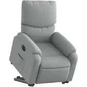 vidaXL Fauteuil relax avec releveur électrique Gris clair Tissu