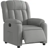 vidaXL Fauteuil relax électrique gris clair Tissu
