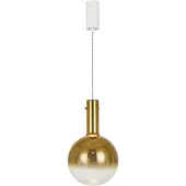 Milagro Suspension TORONTO dorée-transparente-blanche 1xGU10x8W en verre, dimensions : 167x25x25 cm, IP20,