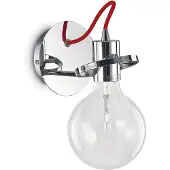 Ideal Lux Radio Applique murale pivotante douille E27 Chrome Rouge