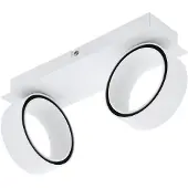 Eglo LED Deckenleuchte Strahler Spot Albariza Weiß 2 x 4,6W 1160lm warmweiß 3000K schwenkbar
