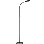 Briloner Lampadaire LED LEUCHTEN OFFICE STEP, 6,6 W, 600 lm, IP20, noir, métal-plastique, intensité lumineuse variable, 21 x 21 x 128 cm
