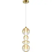 Milagro Plafonnier LED DAPHNE 36 W, 3000 K, 4619 lm, verre doré transparent, dimensions : 175 x 20 x 20 cm, IP20,