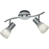 TRIO Spot de plafond LED Levisto 2 lumières nickel mat