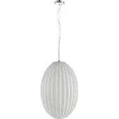 Milagro Suspension BRAGA blanche chromée 1xE27x60W en verre, dimensions : 160x30x30 cm, IP20,