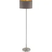 Eglo Lampadaire avec abat-jour textile en cappuccino or MASERLO