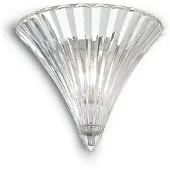 Ideal Lux Applique classique en verre transparent Santa 1 Light E14 Small