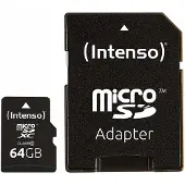 Intenso Carte mémoire Micro SDXC 64 Go (64 Go, microSDXC), Carte mémoire, Noir