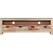 The Living Store Meuble TV 130x30x40 cm bois massif palissandre