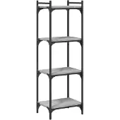 vidaXL Bibliothèque à 4 niveaux sonoma gris 40x30x120 cm