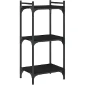 vidaXL Bibliothèque à 3 niveaux noir 40x30x86 cm bois d'ingénierie