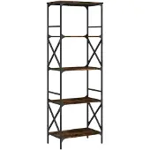 vidaXL Bibliothèque à 5 niveaux chêne fumé 59x35x171 cm