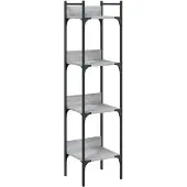 vidaXL Bibliothèque à 4 niveaux sonoma gris 35x30x138,5 cm