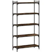 vidaXL Bibliothèque 5 niveaux chêne fumé 80x30x154cm bois d'ingénierie