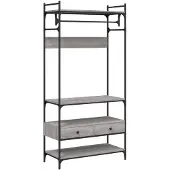 vidaXL Portemanteau avec tiroirs Gris Sonoma 89x39x184,5 cm