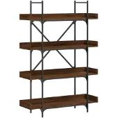 vidaXL Bibliothèque 4 niveaux chêne marron 100x33x145,5 cm