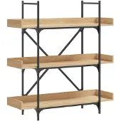 vidaXL Bibliothèque à 3 niveaux chêne sonoma 100x33x108,5 cm