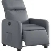 vidaXL Fauteuil relax électrique gris similicuir