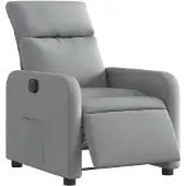 vidaXL Fauteuil relax électrique gris clair Tissu