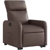 vidaXL Fauteuil relax avec releveur Marron Similicuir