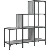 vidaXL Bibliothèque sonoma gris 92x30x102 cm bois ingénierie et métal