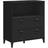 vidaXL Bibliothèque VIKEN noir 80x40x90 cm bois d'ingénierie