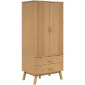 vidaXL Armoire OLDEN Marron 76,5x53x172 cm Pin massif