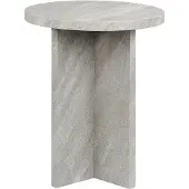 Beliani Table basse effet pierre forme ronde meuble de salon moderne