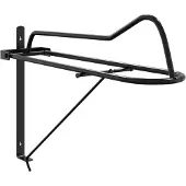 vidaXL Porte-selle Pliable Fixation murale Noir Fer