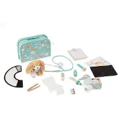 Eurekakids Professional Toy Case With 14 Accessories-veterinarian Vert Enfants