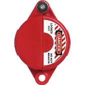 ABUS Verrouillage du volant, V303, pour vannes à passage droit 1" - 2,5", rouge.