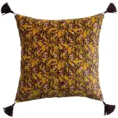 Vivaraise Housses de coussins ANAE - Marron - 45x45 cm