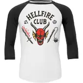 Heroes Inc Official Stranger Things 4 Hellfire Club Long Sleeve T-shirt Blanc L Femme