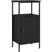 vidaXL Table de chevet noir 41x31x80 cm bois d’ingénierie