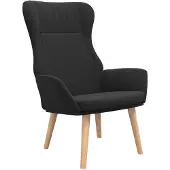 vidaXL Fauteuil relax noir tissu