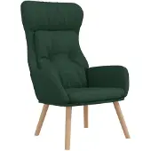 vidaXL Chaise de relaxation Vert foncé Tissu