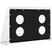 vidaXL But de football avec paroi de but acier 184x61x122 cm