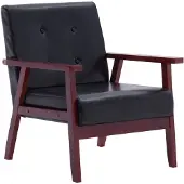vidaXL Fauteuil noir similicuir