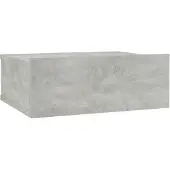 vidaXL Table de chevet flottante Gris béton Bois d'ingénierie