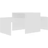 vidaXL Ensemble de tables basses blanc 100x48x40 cm bois composite